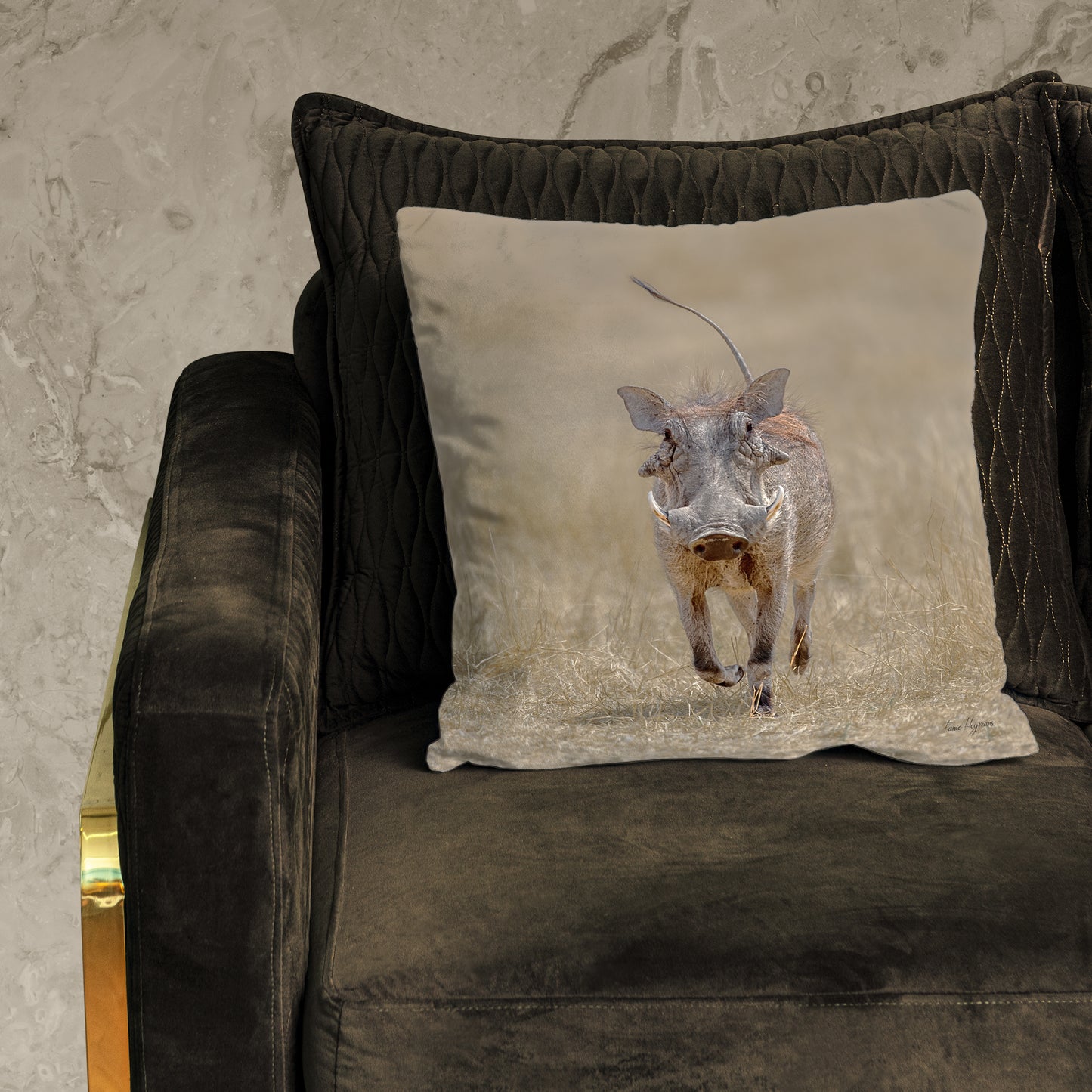 Warthog on a stroll Luxury Scatter by Annette Heymans