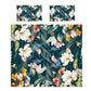 Water Painted Floral Teal Duvet Cover Set by Mark van Vuuren