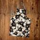 Water Painted Gold Trimmed Flower Medium Length Apron By Mark Van Vuuren