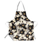Water Painted Gold Trimmed Flower Medium Length Apron By Mark Van Vuuren