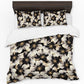 Water Painted Gold Trimmed Flower Duvet Cover Set  By Mark Van Vuuren