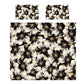 Water Painted Gold Trimmed Flower Duvet Cover Set  By Mark Van Vuuren