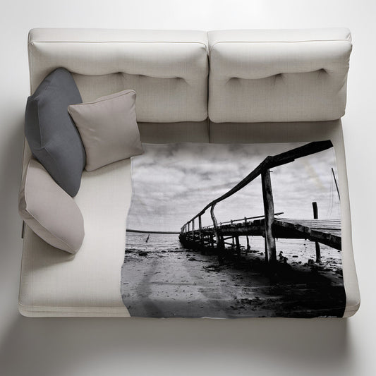 Water under the Bridge Light Weigt Fleece Blanket By Anette Heymans