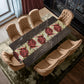 Water Painted Red Rose on Beige Table Runner By Mark van Vuuren