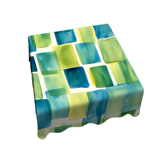 Watercolor Simple Shapes of Squares Square Tablecloth by Wikus Schalkwyk