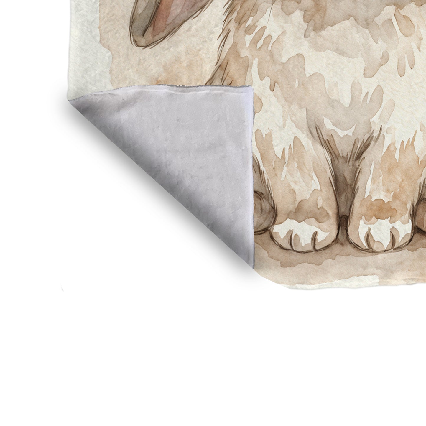 Watercolor Floral Bunny Baby Fleece Blanket