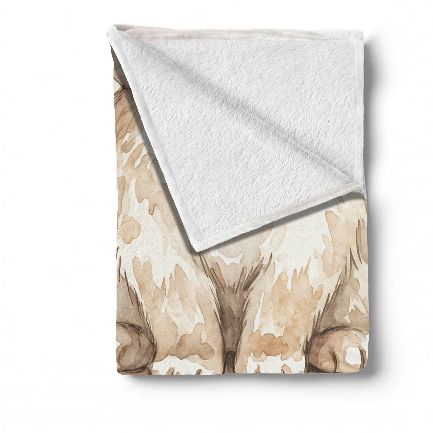 Watercolor Floral Bunny Baby Fleece Blanket