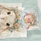 Watercolor Floral Bunny Cot Set