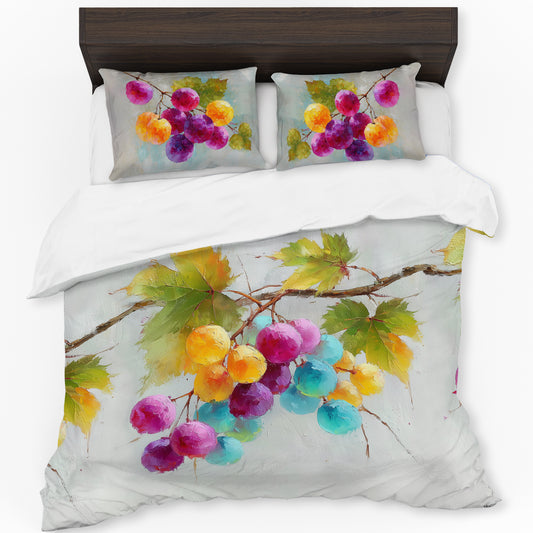 Watercolor Grapevine Duvet Cover Set by Wikus Schalkwyk