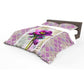 Watercolor Hellebore Collage Duvet Cover Set