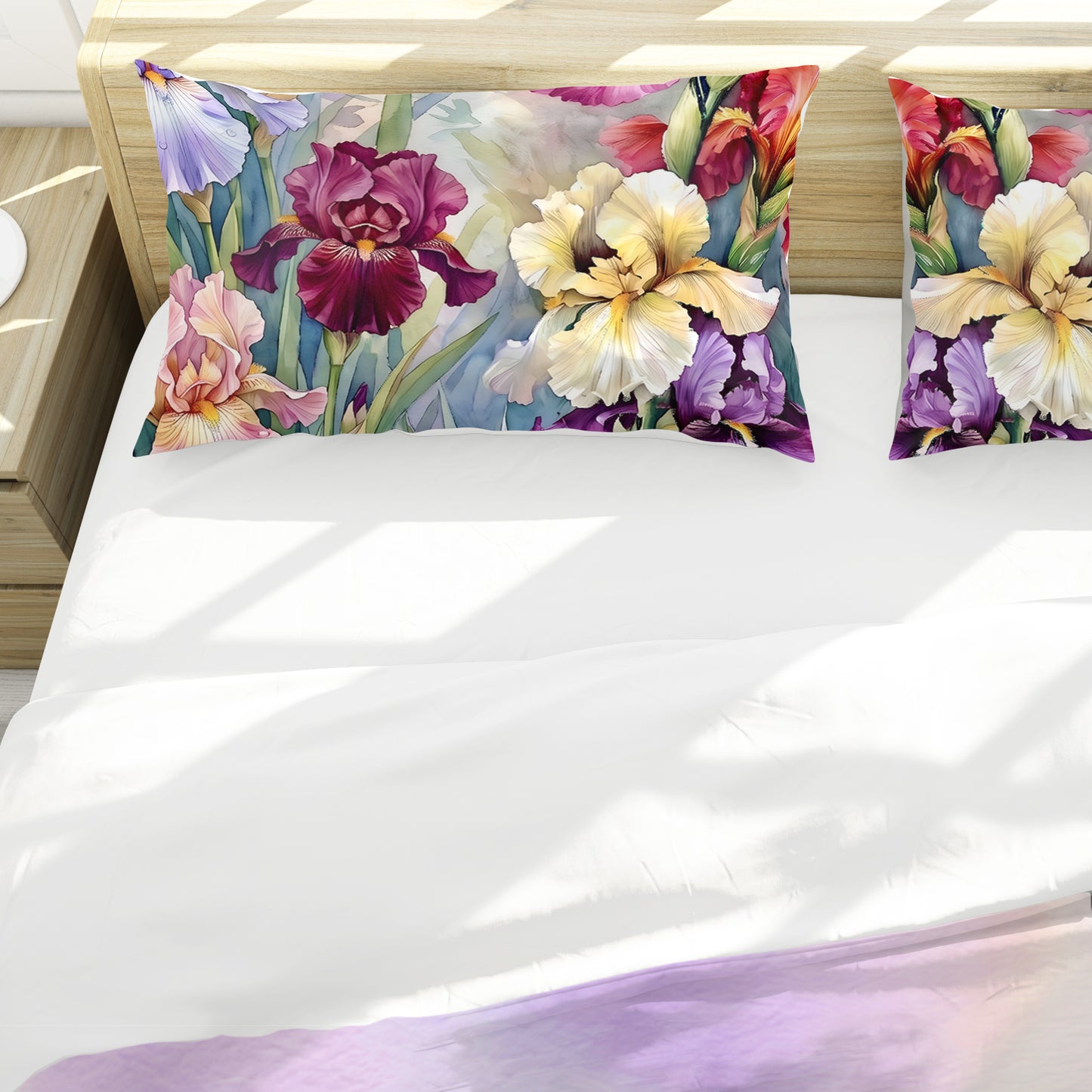 Watercolor Iris Meadow Duvet Cover Set
