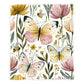 Watercolor Nursery Butterflies  Baby Fleece Blanket by Wikus Schalkwyk