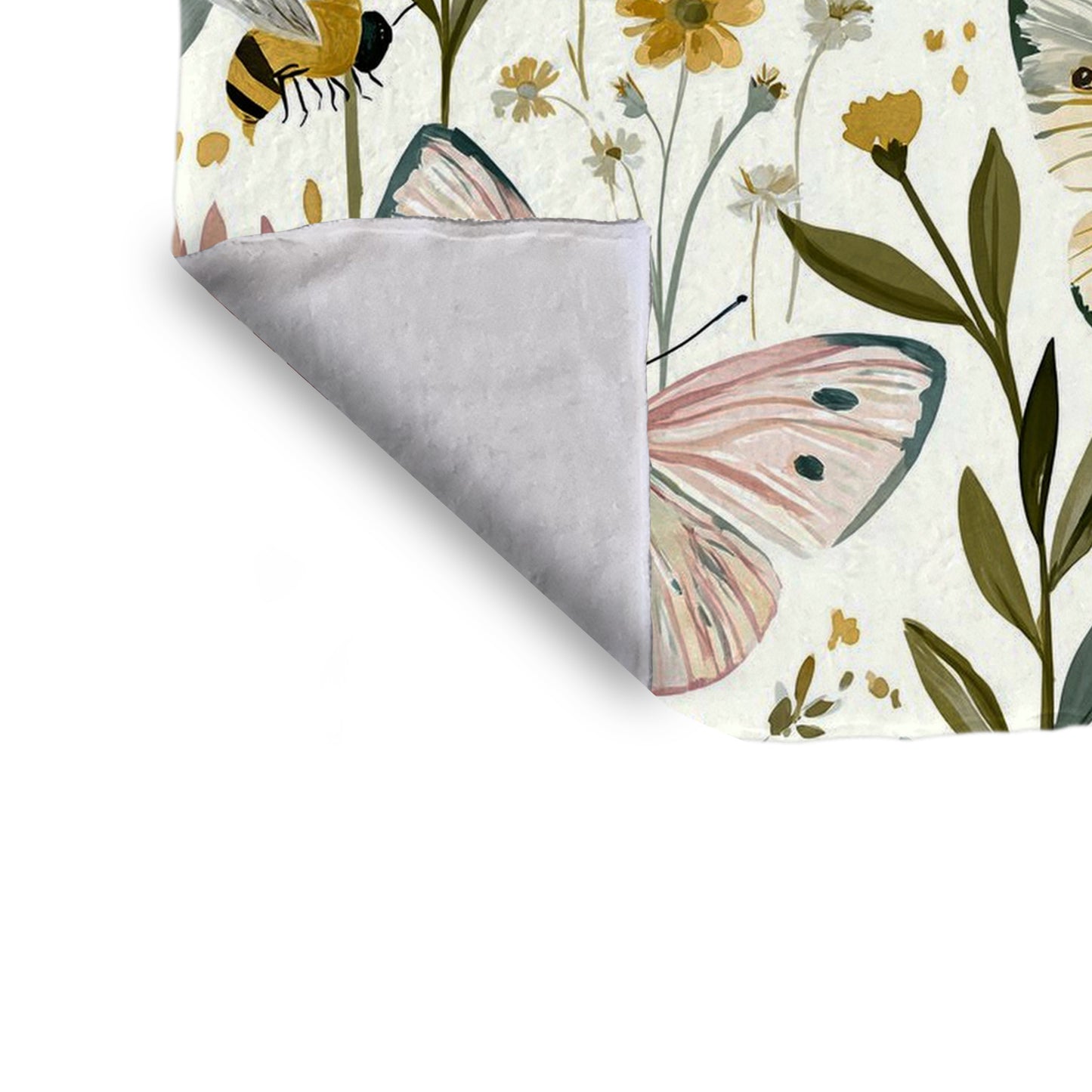 Watercolor Nursery Butterflies  Baby Fleece Blanket by Wikus Schalkwyk