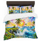 Watercolor Tropical Cascade Duvet Cover Set