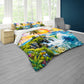 Watercolor Tropical Cascade Duvet Cover Set