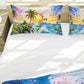Watercolor Tropical Cascade Duvet Cover Set