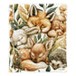 Watercolor Woodland Nursery Baby Fleece Blanket by Wikus Schalkwyk