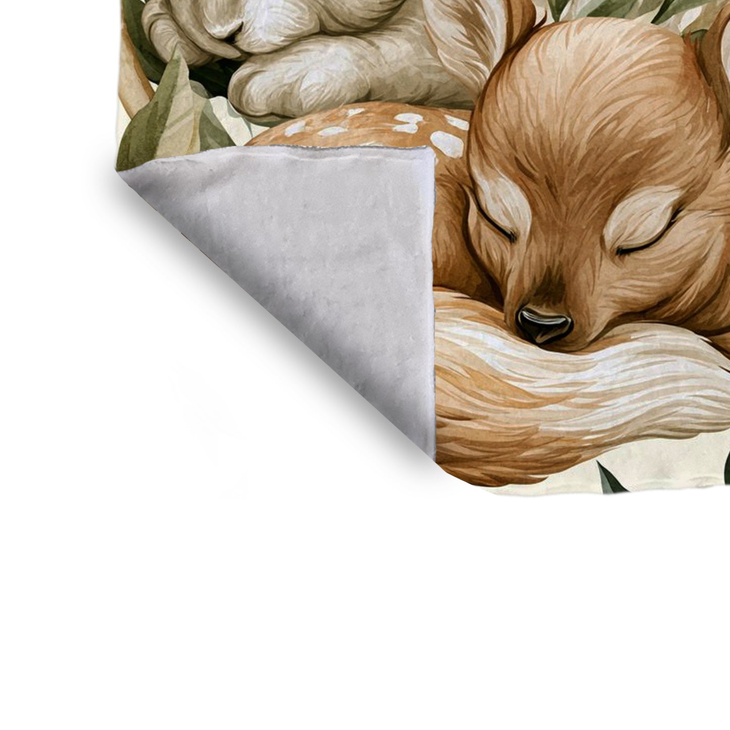Watercolor Woodland Nursery Baby Fleece Blanket by Wikus Schalkwyk