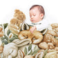 Watercolor Woodland Nursery Baby Fleece Blanket by Wikus Schalkwyk