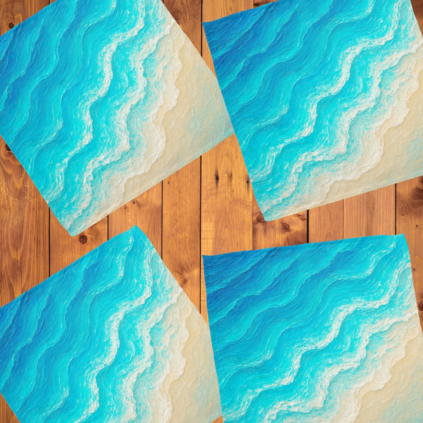Watercolour Ocean Dream Napkins by Nathan Pieterse