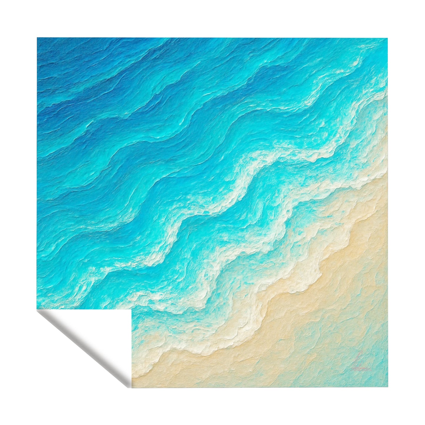 Watercolour Ocean Dream Square Tablecloth by Nathan Pieterse