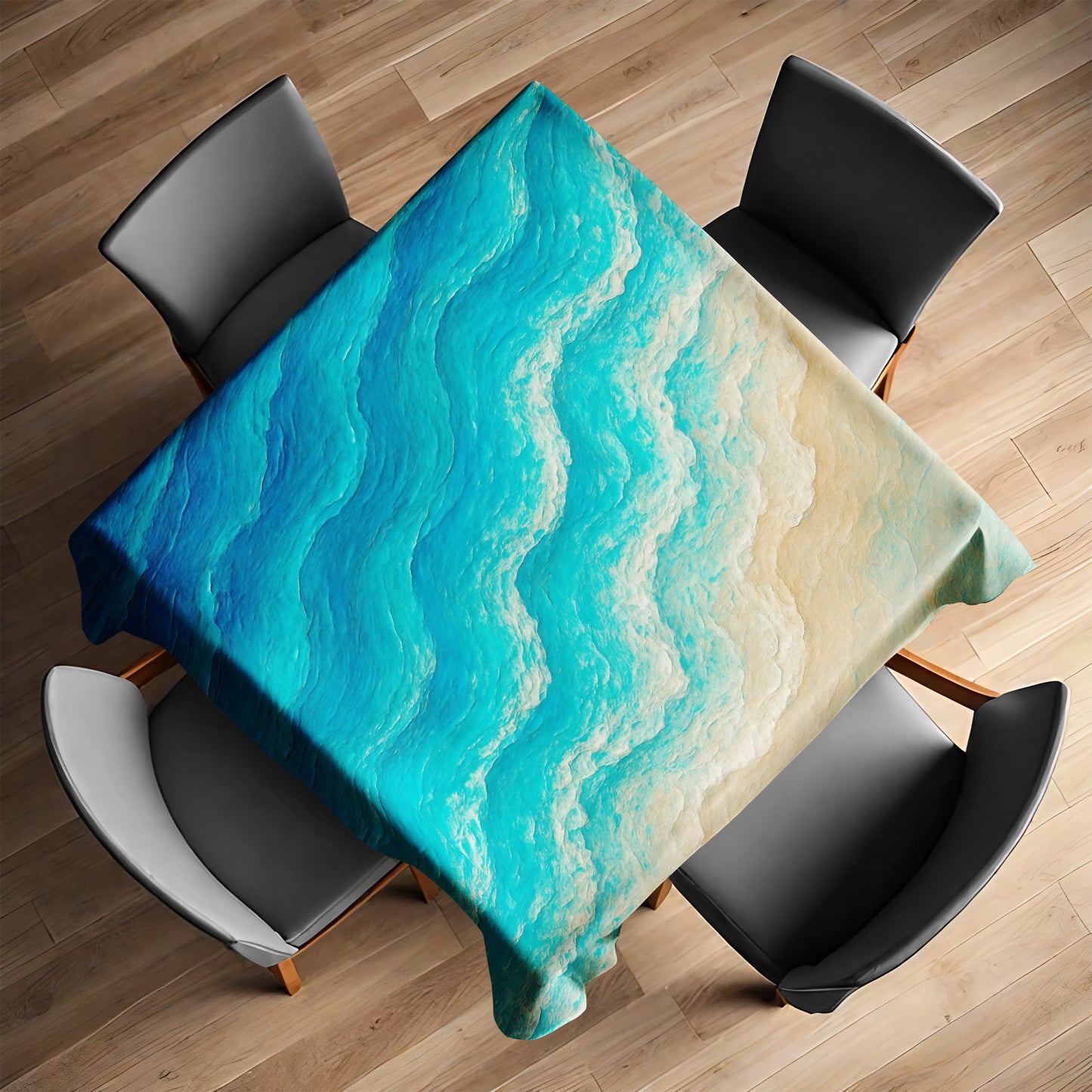 Watercolour Ocean Dream Square Tablecloth by Nathan Pieterse