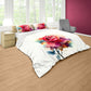 Watercolour Painted Rose Duvet Cover Set
