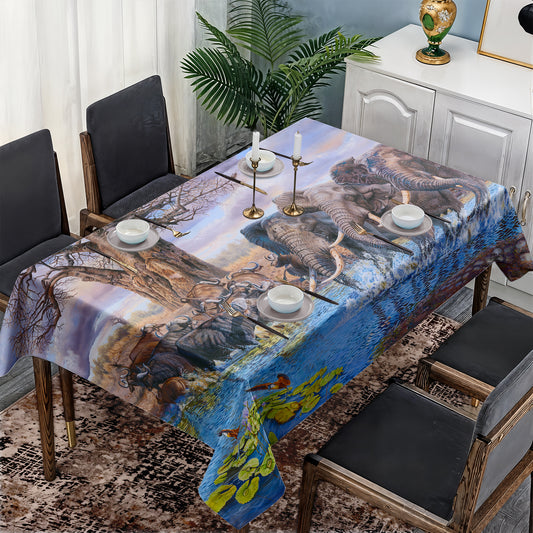 Waterhole By Delene Lambert Rectangle Tablecloth