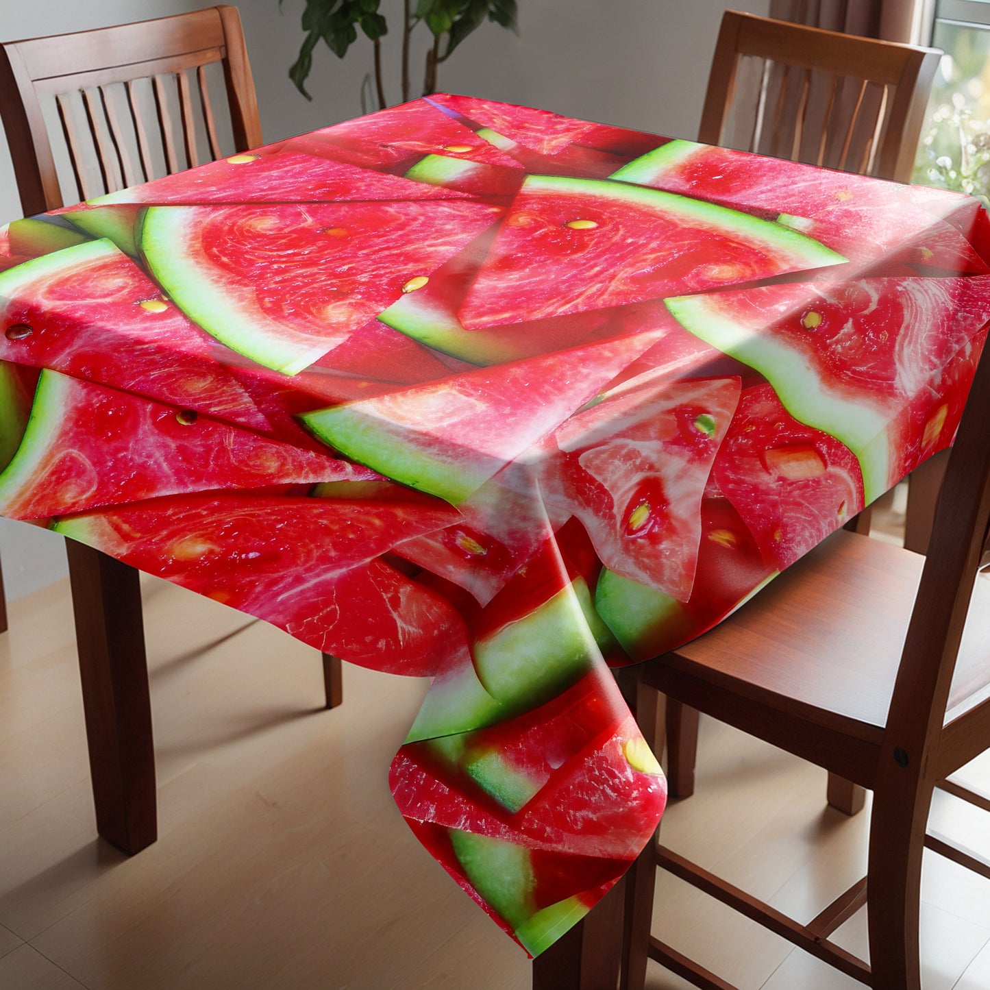Watermelon Slices Square Tablecloth