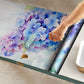Waterpainted Purple Floral Door Decoupage