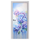 Waterpainted Purple Floral Door Decoupage