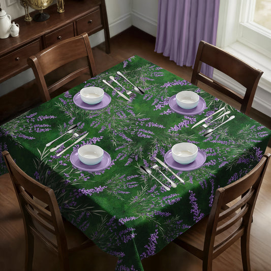 Waterpainted Lavender Field By Mark Van Vuuren Square Tablecloth