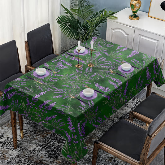 Waterpainted Lavender Field Rectangle Tablecloth by Mark Van Vuuren
