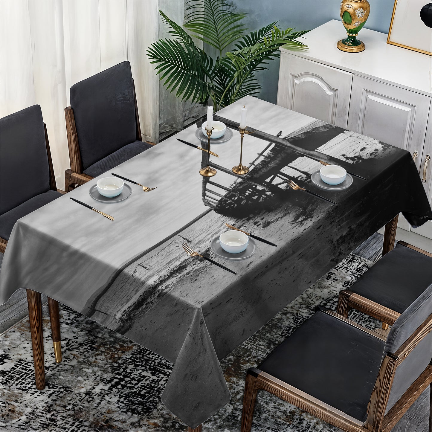 Water under the Bridge By Annette Heymans Rectangle Tablecloth