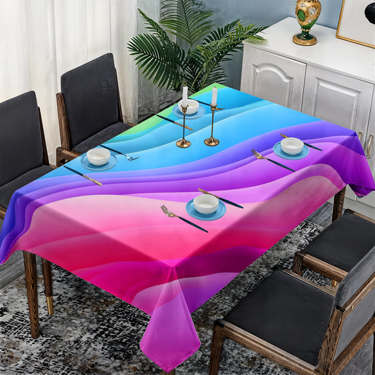 Waves of Colour Rectangle Tablecloth