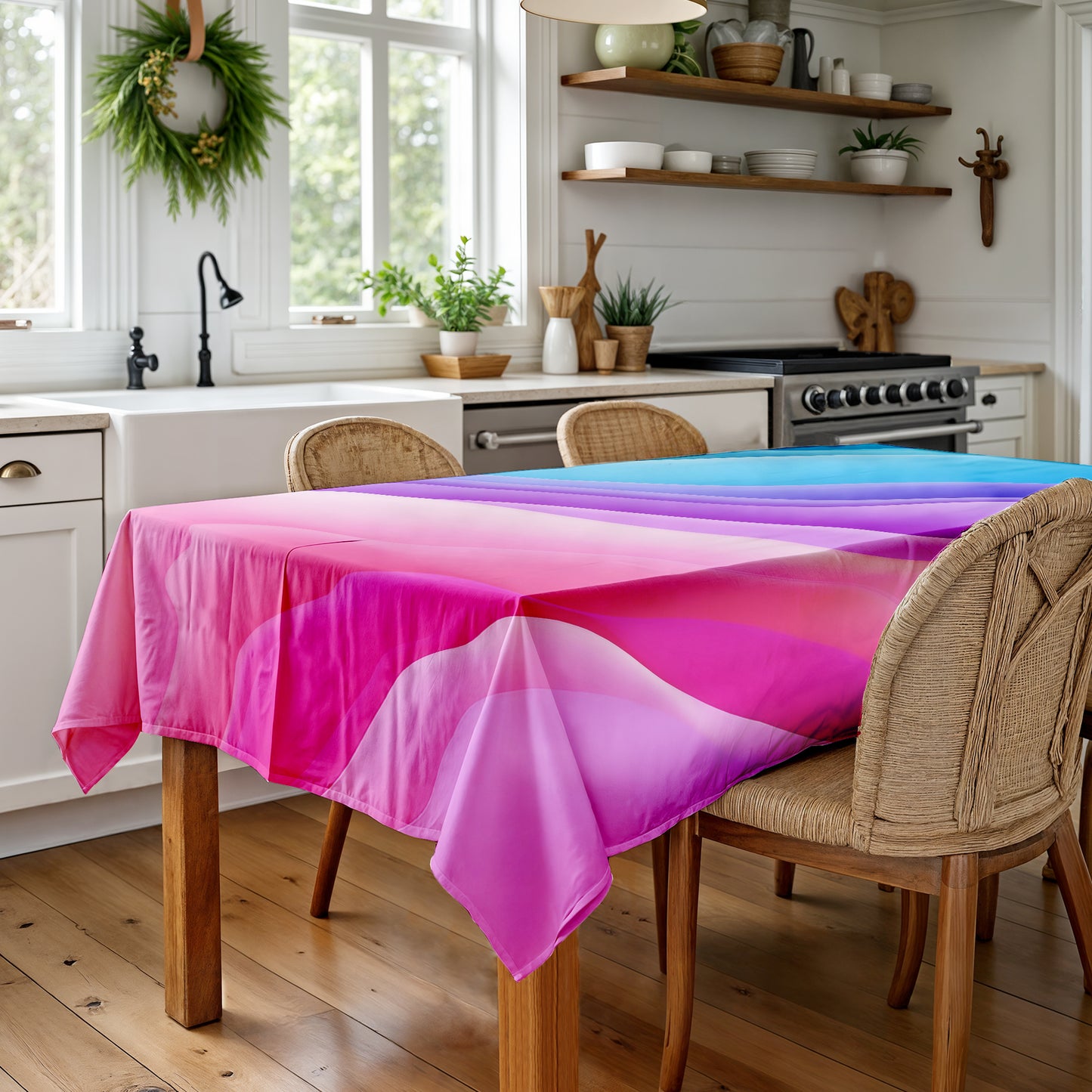 Waves of Colour Rectangle Tablecloth