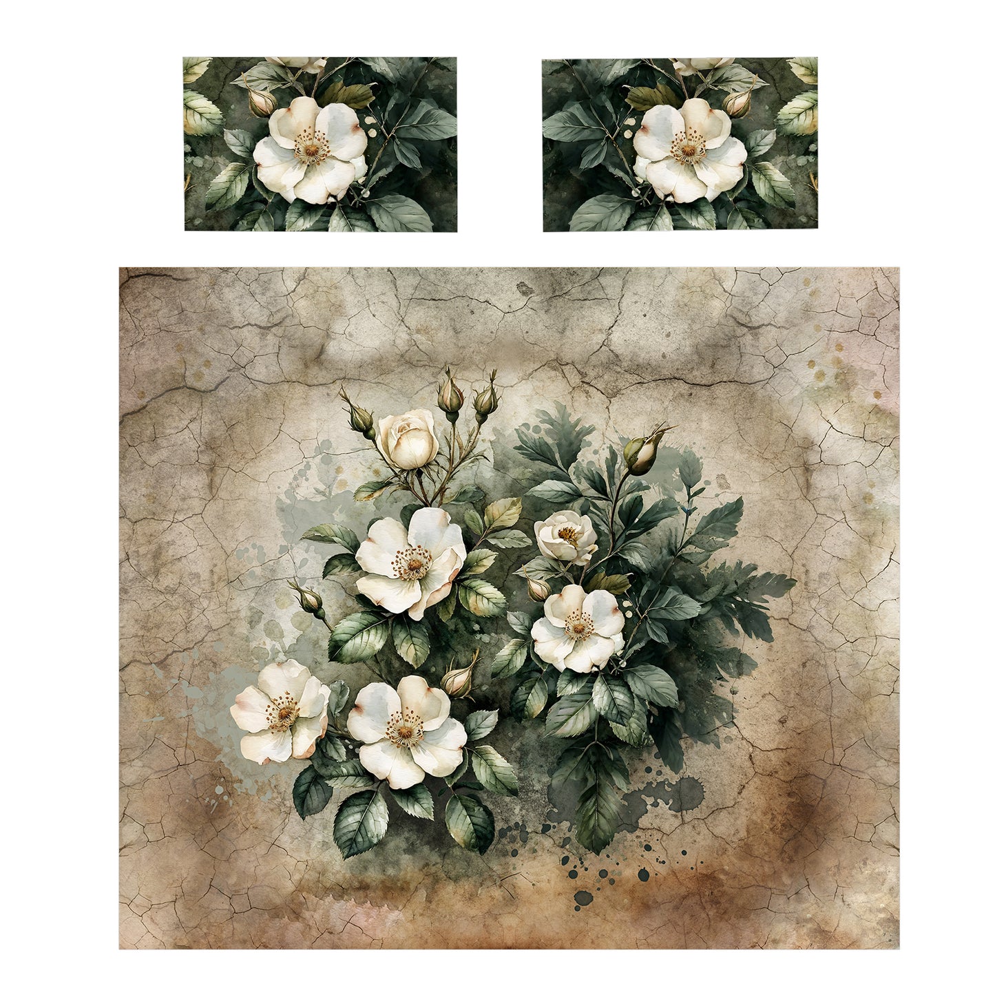 Weathered Wild Rose Duvet Cover Set