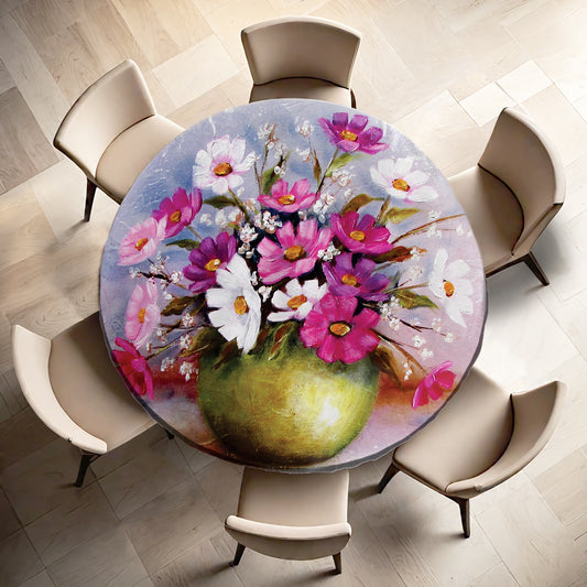 Welcoming Cosmos By Stella Bruwer Round Tablecloth