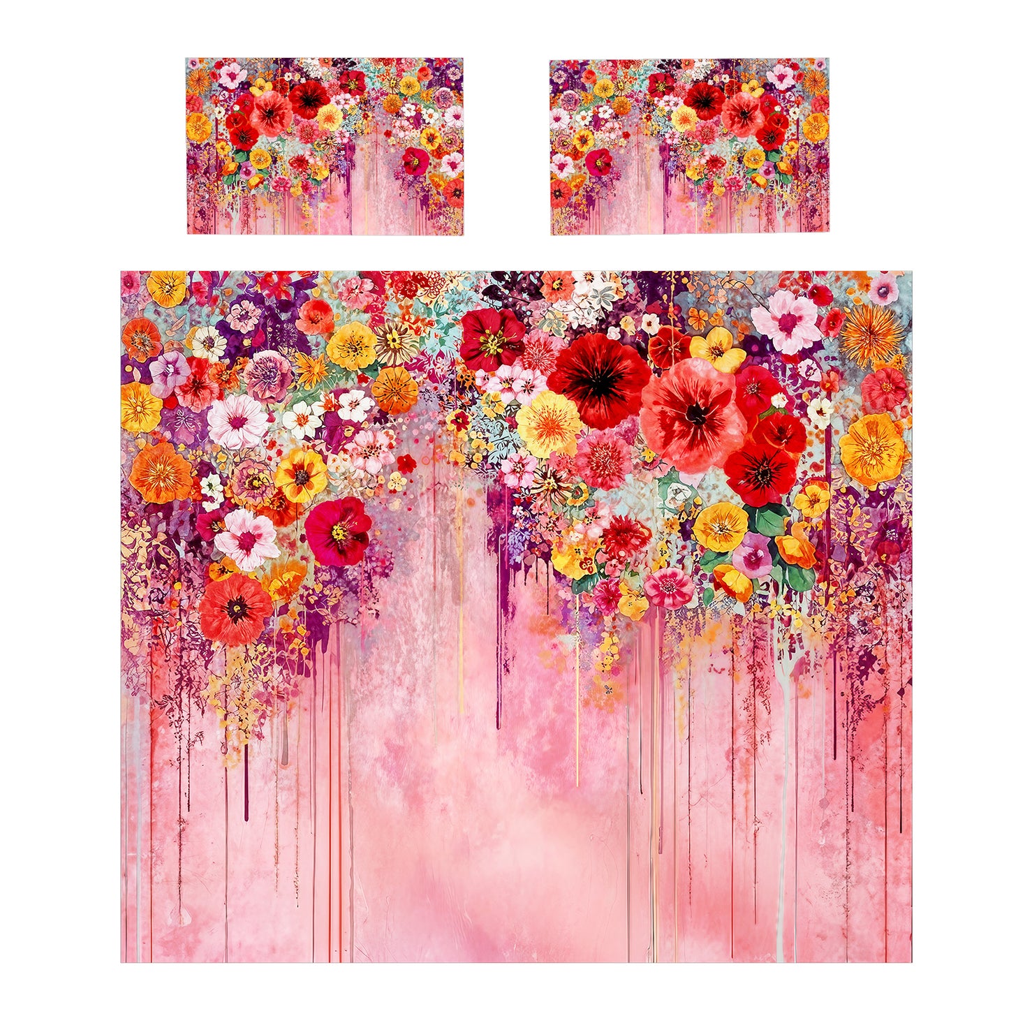 Wet Flowers Duvet Cover Set