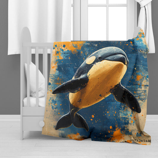 Whale Minky Blanket by Wikus Schalkwyk