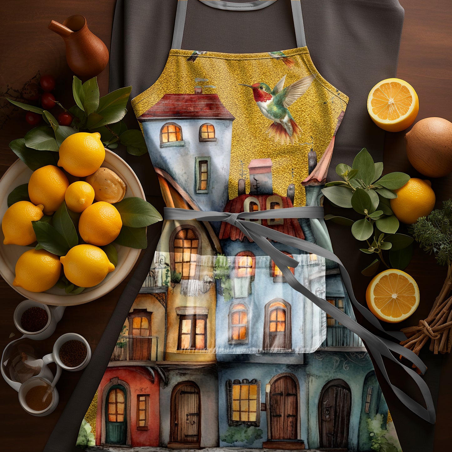 Where Hummingbirds Rest Apron by Mark van Vuuren