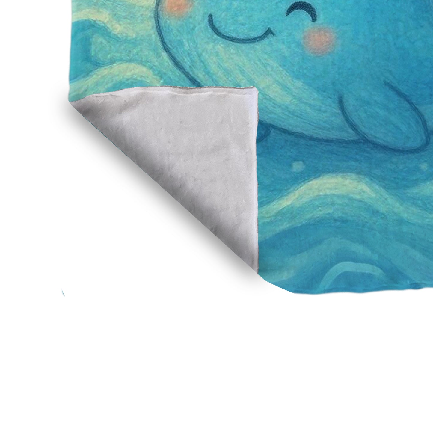 Whimsical Baby Whale Minky Blanket by Nathan Pieterse
