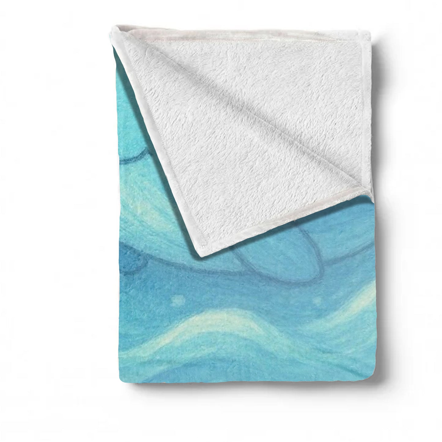 Whimsical Baby Whale Minky Blanket by Nathan Pieterse