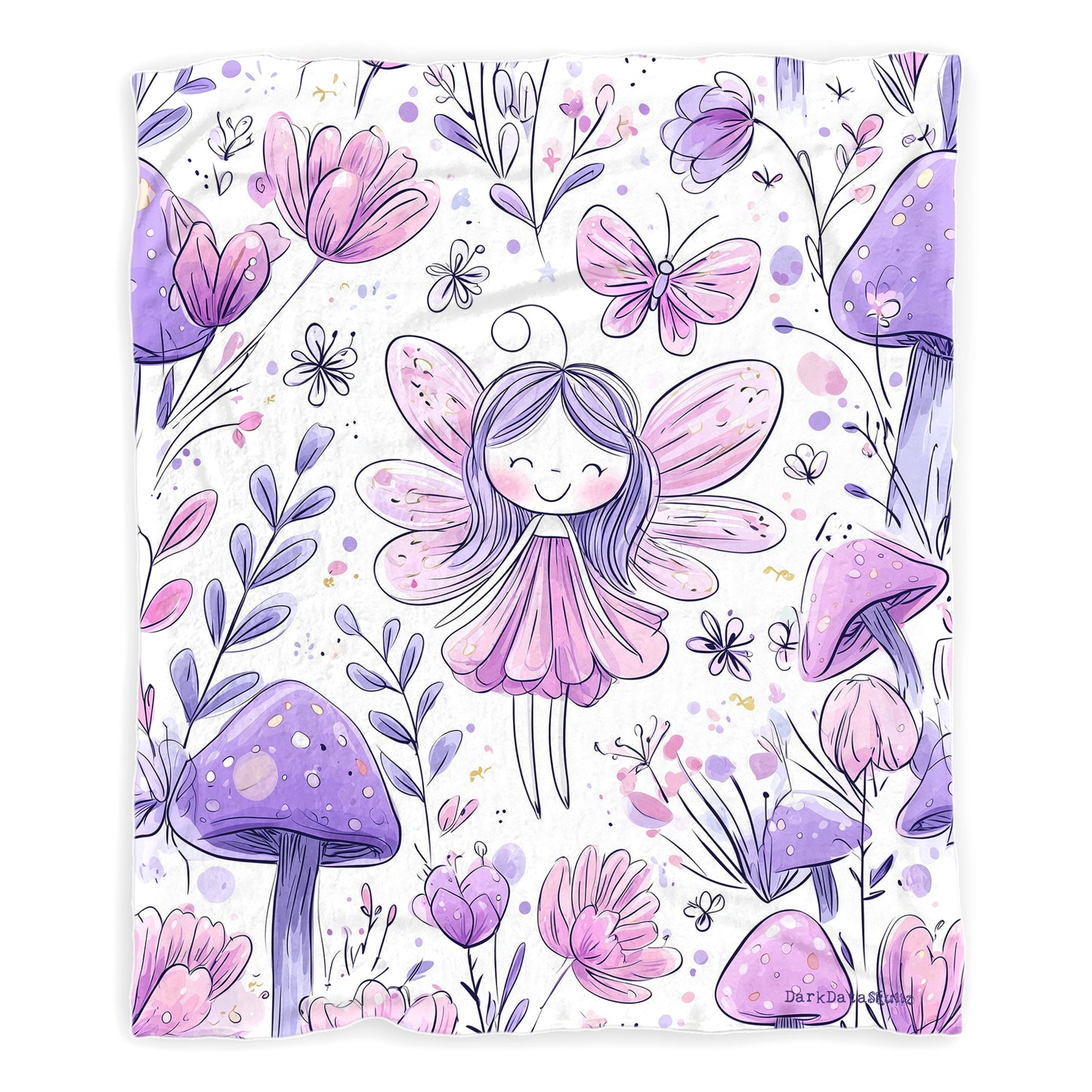 Whimsical Bloom Minky Blanket by Wikus Schalkwyk