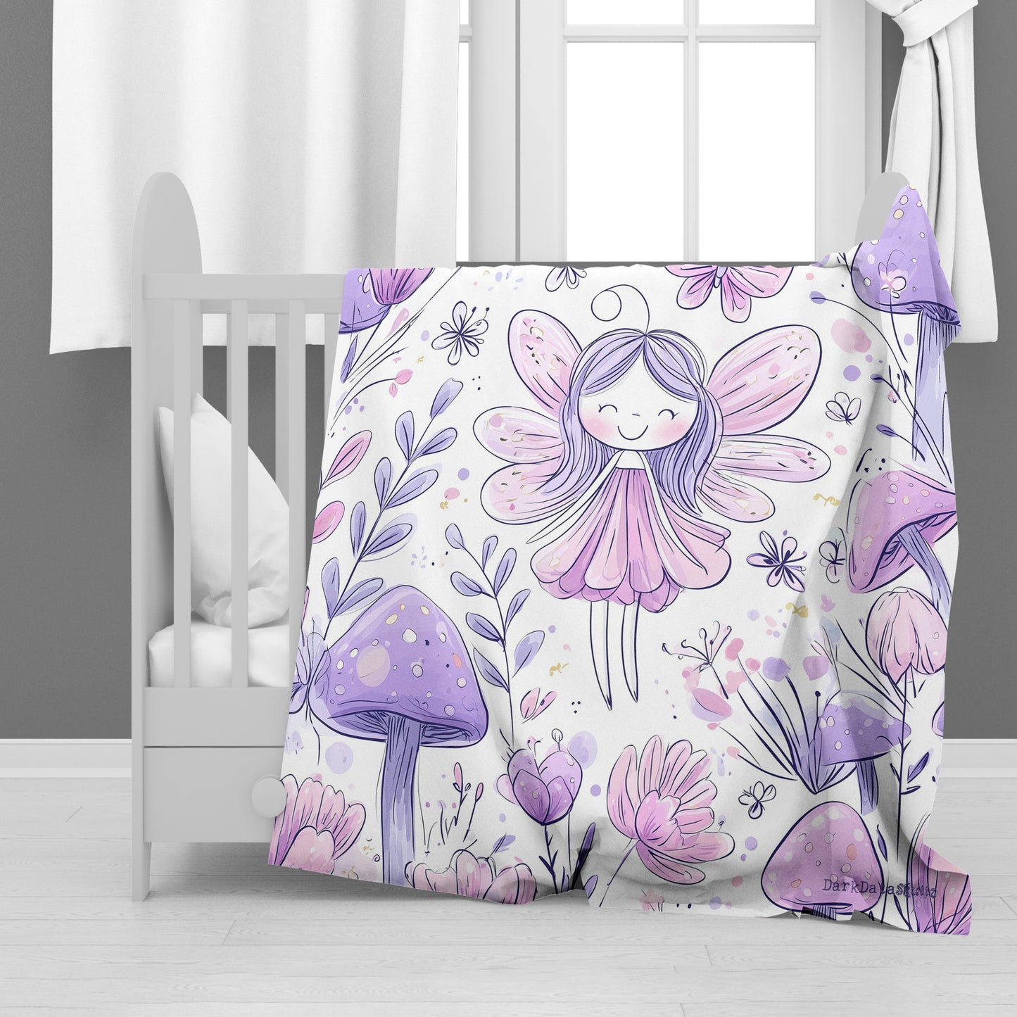 Whimsical Bloom Minky Blanket by Wikus Schalkwyk
