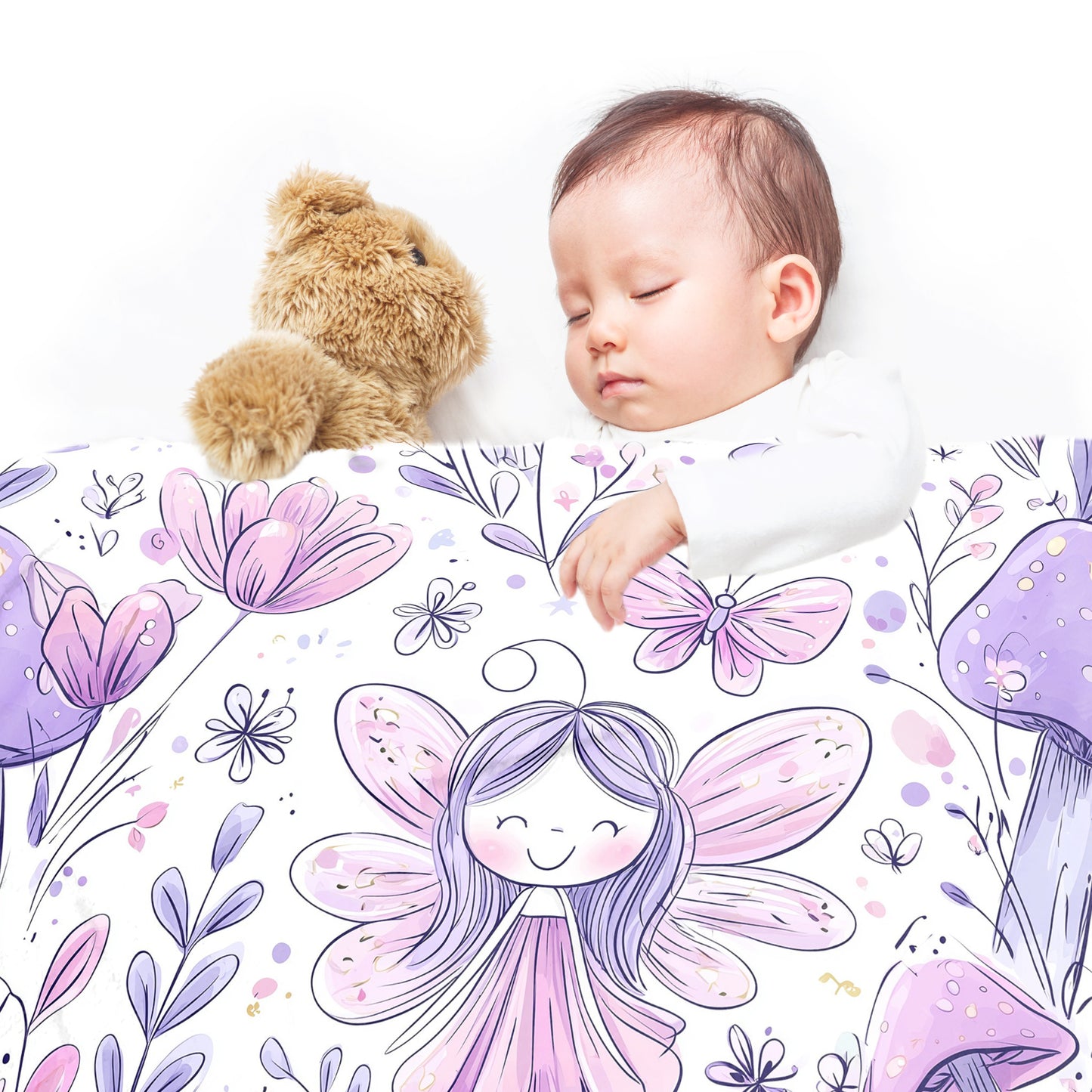 Whimsical Bloom Minky Blanket by Wikus Schalkwyk