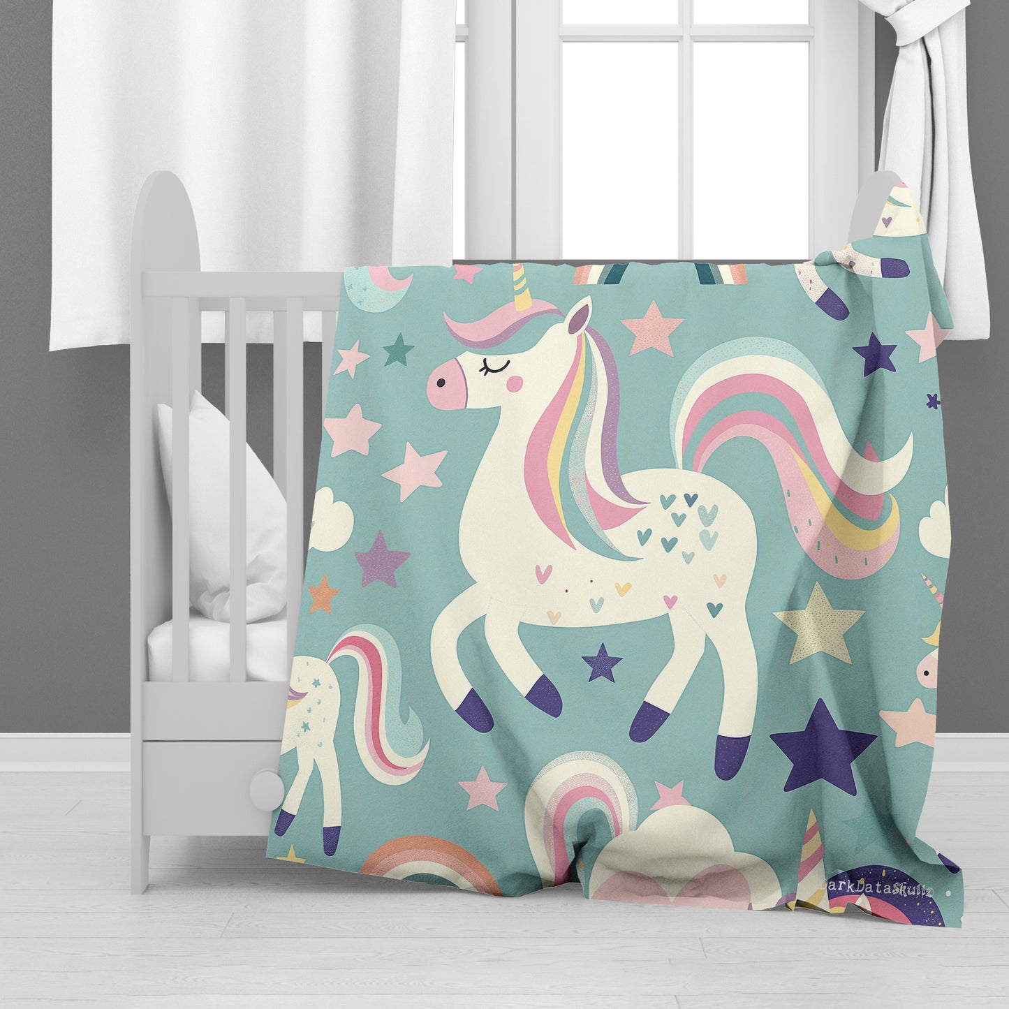 Whimsical Dream Gallop Minky Blanket by Wikus Schalkwyk