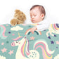 Whimsical Dream Gallop Baby Fleece Blanket by Wikus Schalkwyk