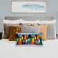 Whimsical Feline Spectrum Oblong Luxury Scatter by Wikus Schalkwyk