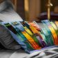 Whimsical Feline Spectrum Oblong Luxury Scatter by Wikus Schalkwyk